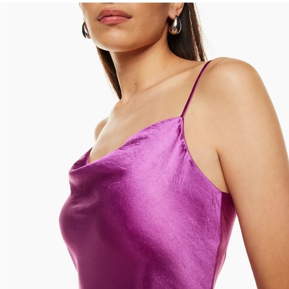 ARITZIA Cowl Neck Slip Midi Dress - Picture 4 of 4